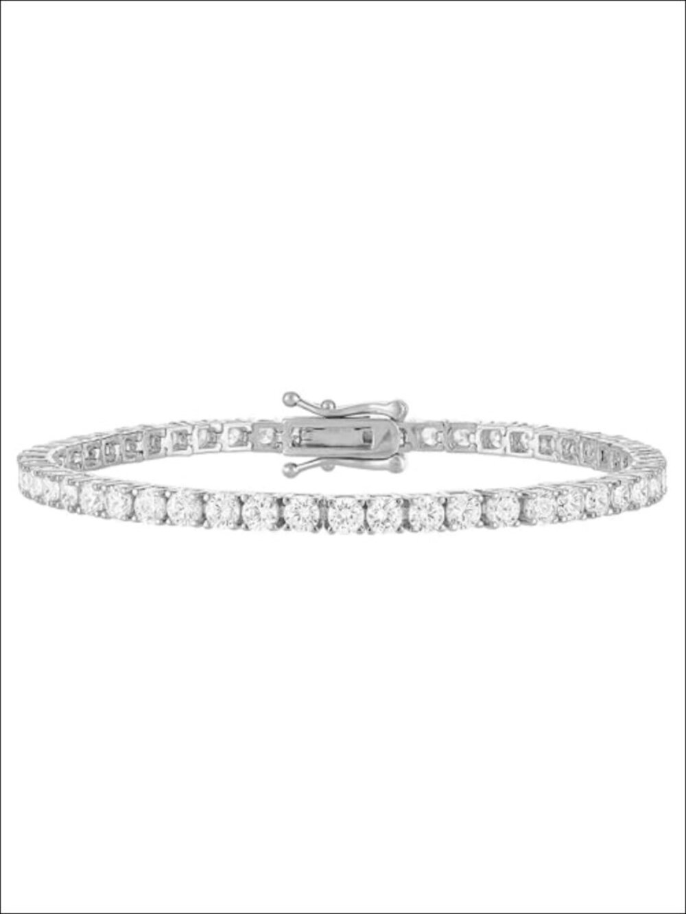 Gold Plated Tennis Bracelet 5A CZ Simulated Diamond Box Clasp